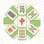 在线麻将小游戏平台Logo，绿色圆形麻将图标
